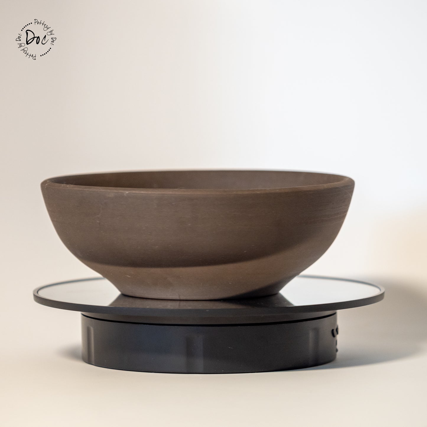 Unglazed black stoneware bowl, handmade, food safe, functional