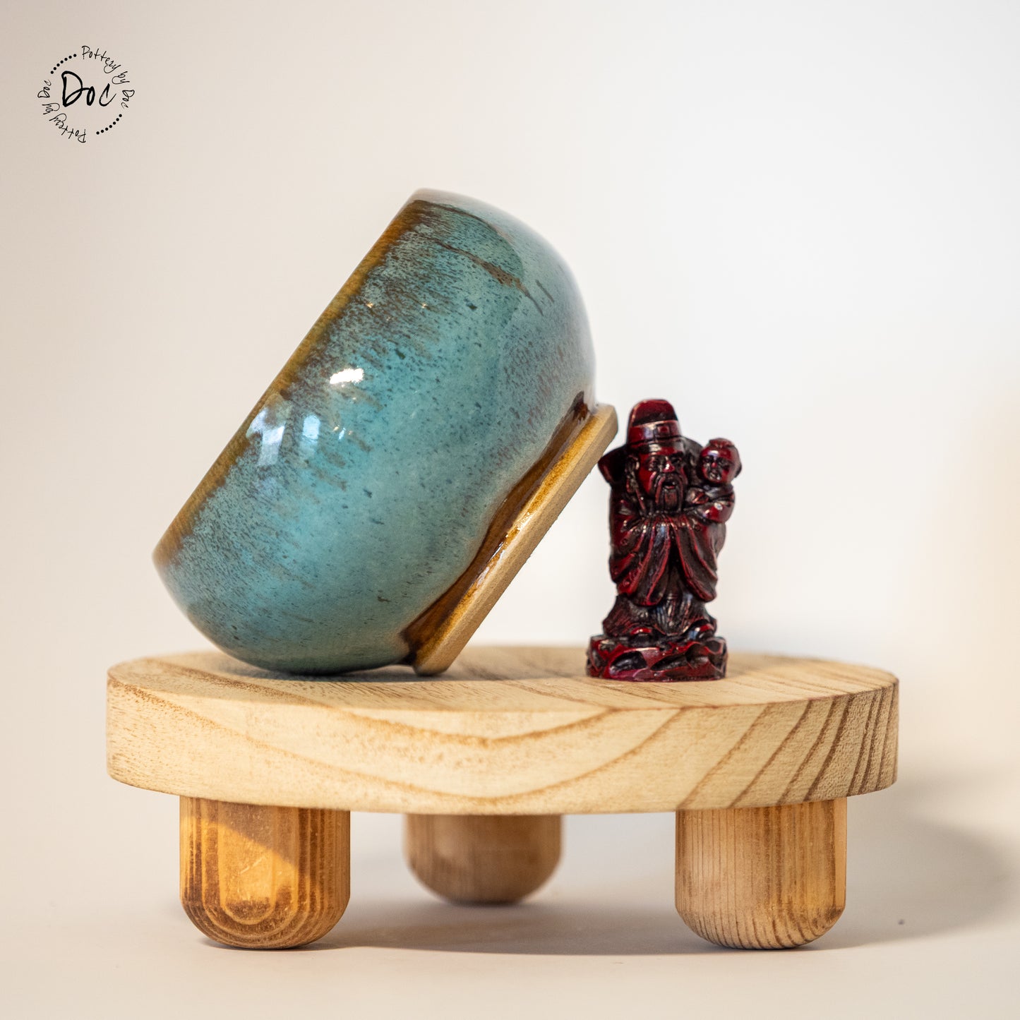 Amazing little blue bowl with brown highlights, handmade, wheel thrown, food safe, functional