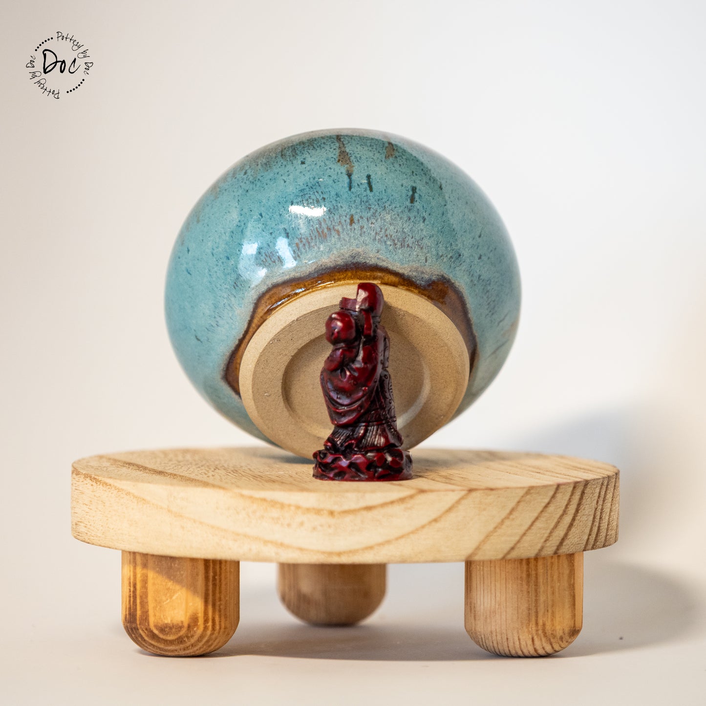 Amazing little blue bowl with brown highlights, handmade, wheel thrown, food safe, functional