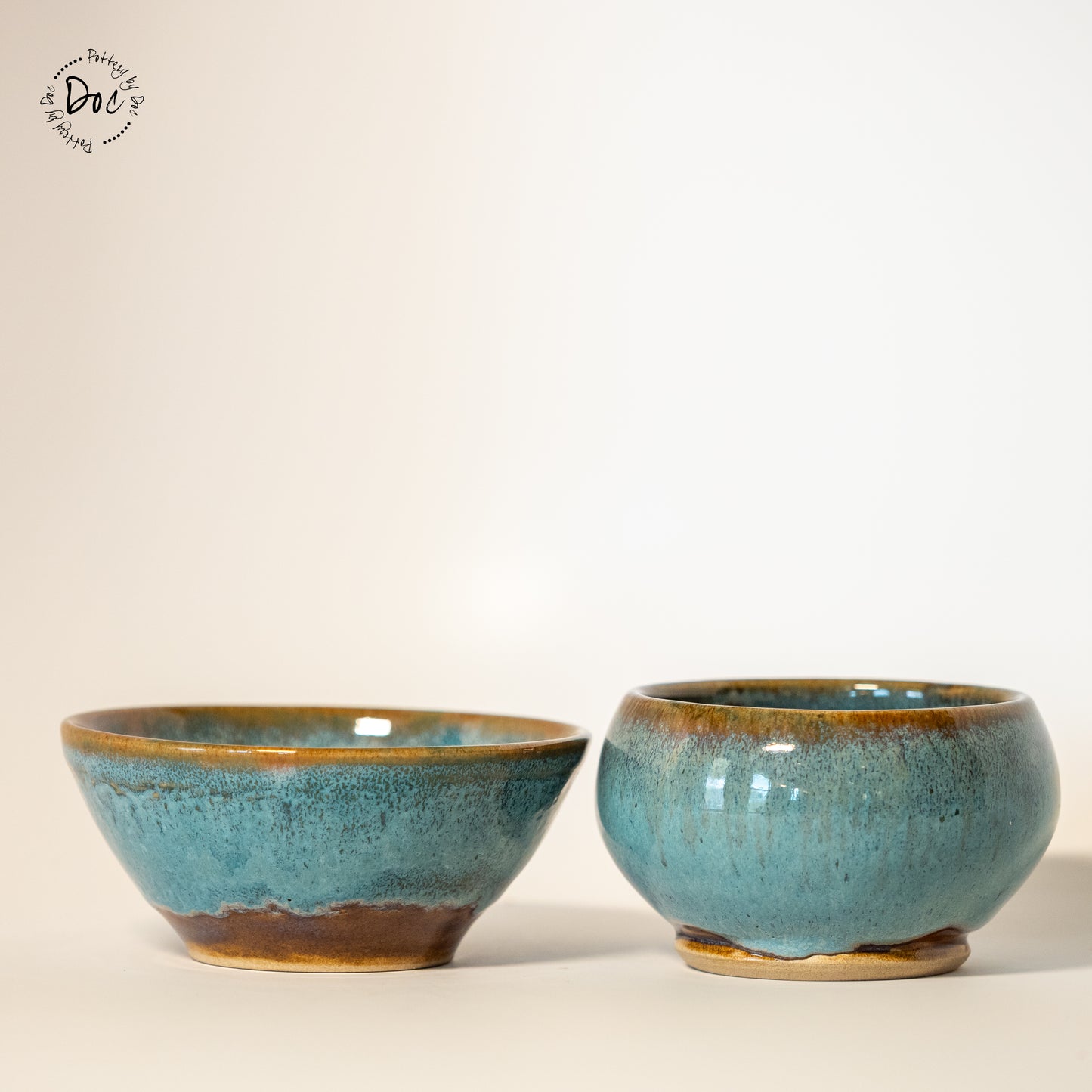 Amazing little blue bowl with brown highlights, handmade, wheel thrown, food safe, functional