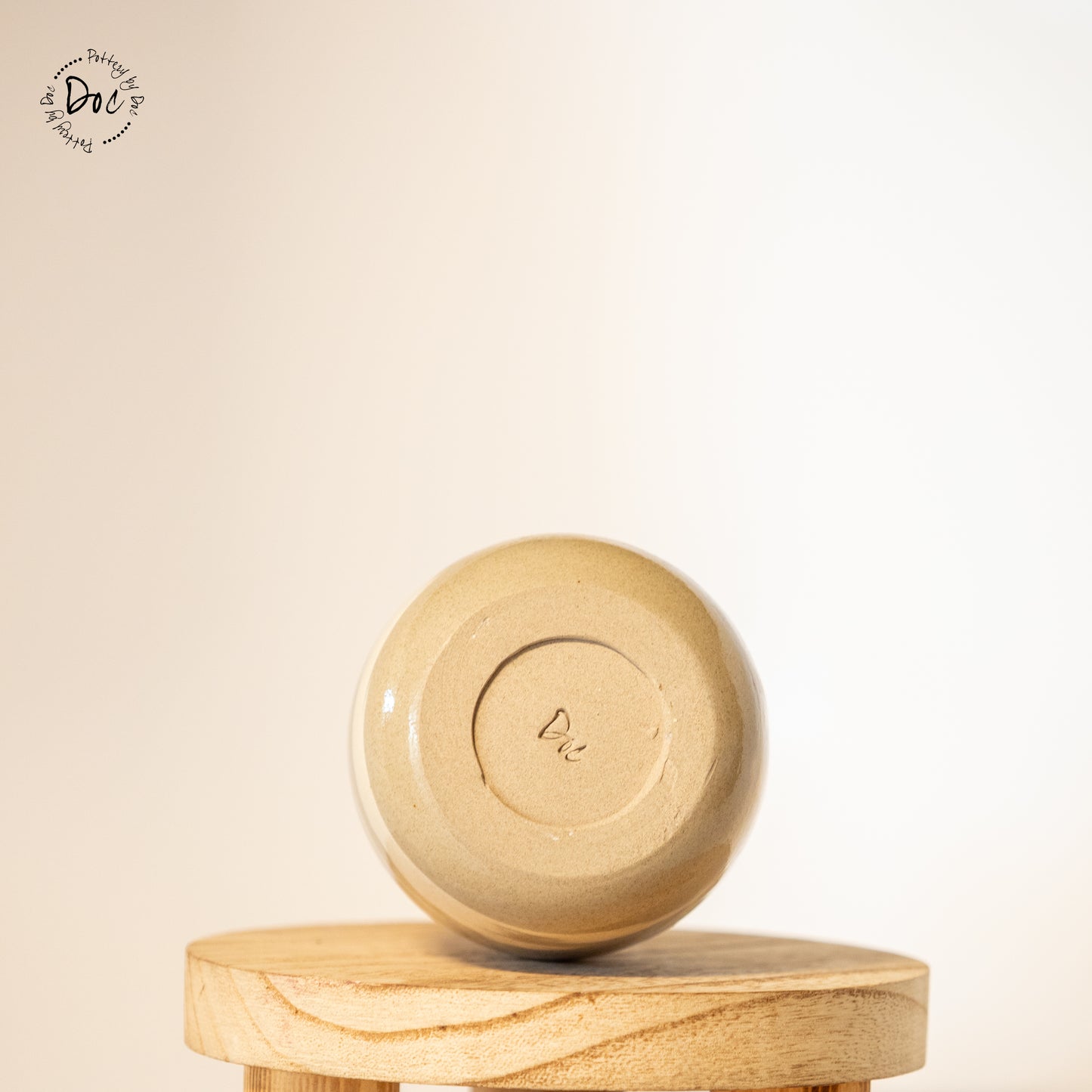 Marbled bud vase in buff and toffee clay, glazed, handmade, wheel thrown, functional